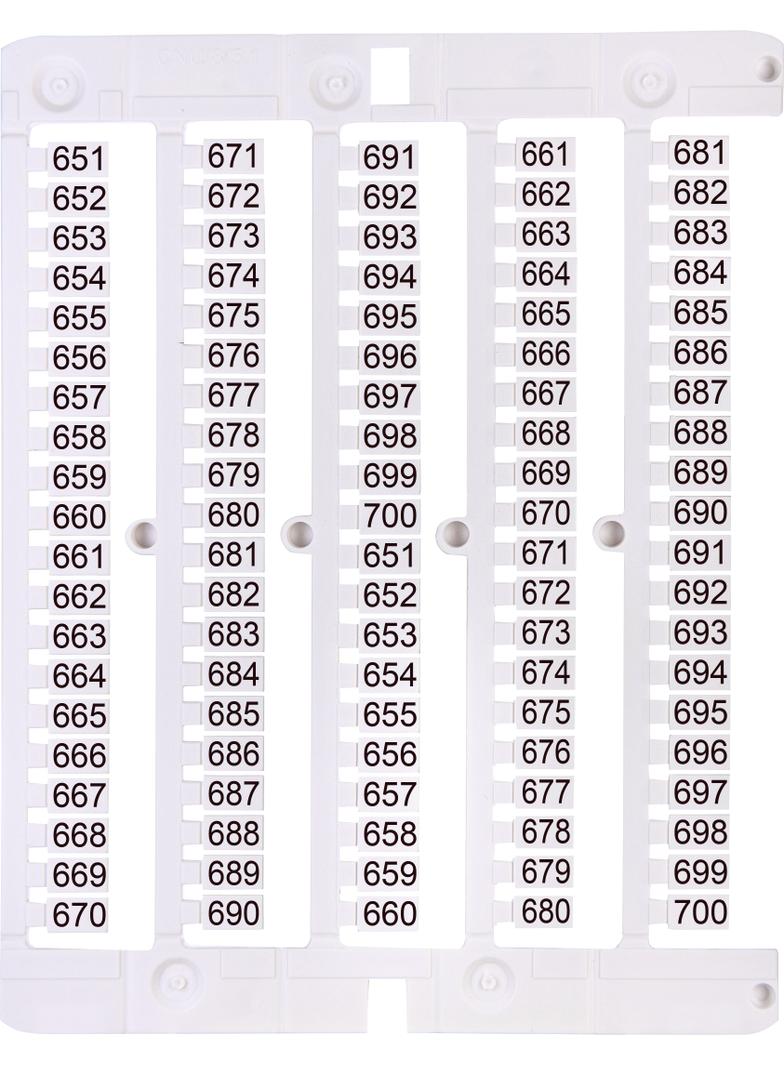 Oznacznik 651 do 700 (100 szt.) ES-NU0851651 003903090 ETI