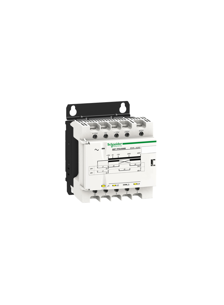 Phaseo ABT7/ABL6, separacyjny transformator napięcia, 230...400 V, 2 x 24 V, 63 VA