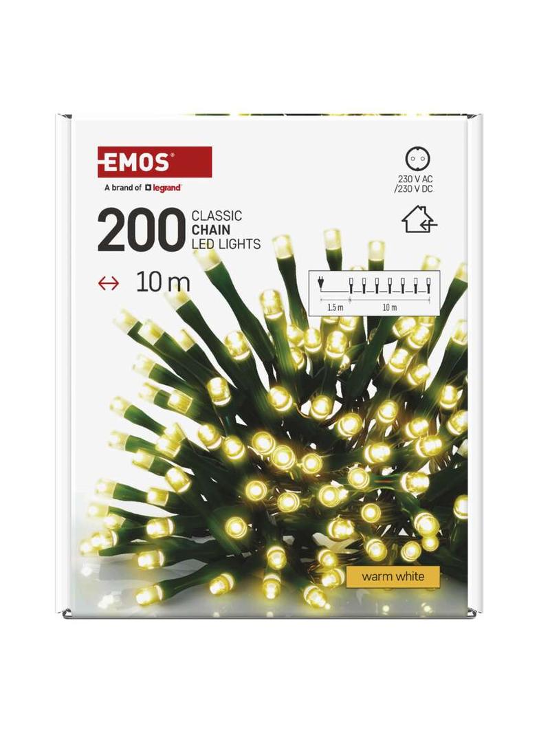 Lampki choinkowe Classic 200LED 10m ciepła biel IP20 D4GW03 EMOS