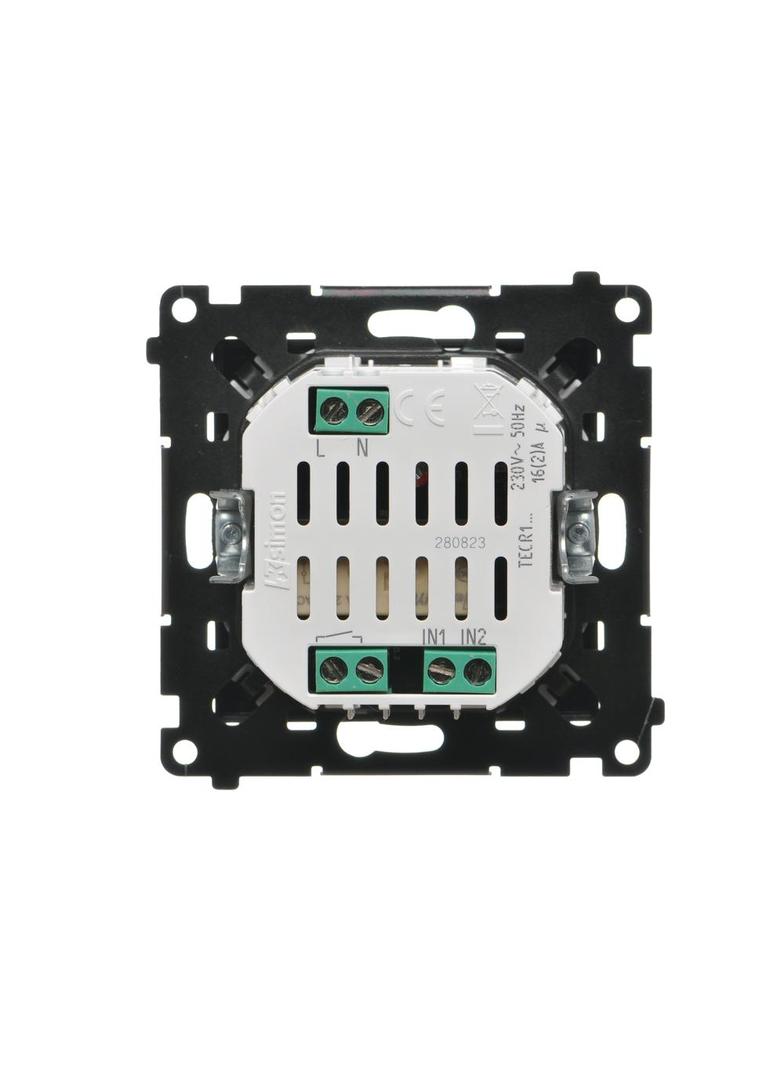 Simon 55 Elektroniczny łącznik hotelowy z podświetleniem LED Czarny mat