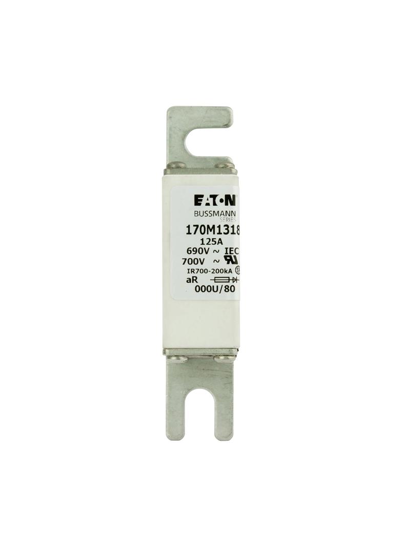 125A 690V IEC aR 000U/80 SQUAREBODY FUSE Wkładka szybka 125A AC 690V DIN 000 21x40x100 mm, 170M1318