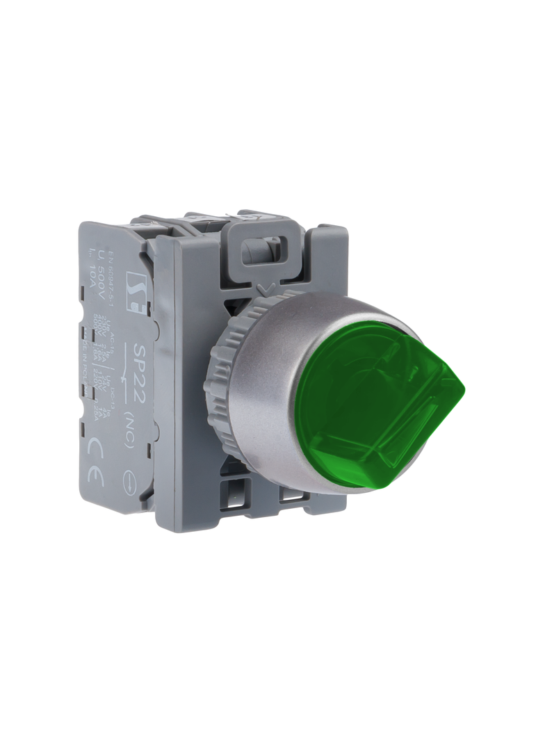 3-POŁ ŁĄCZNIK POKR ZIEL.1ZW 2ROZ SAM PIL AC(24V-230V),DC(24V-110V)