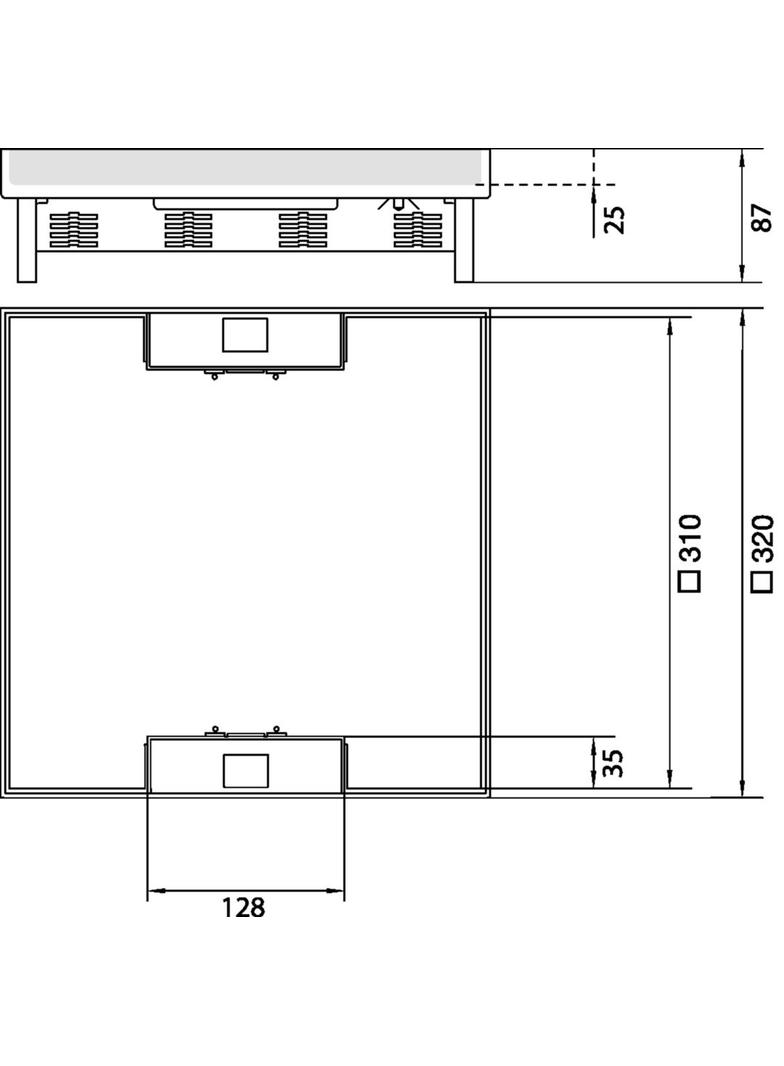 tehalit.VE-EE Pokrywa uchylna IP30 5kN EKQ16 320x320 25mm stal nierdzewna