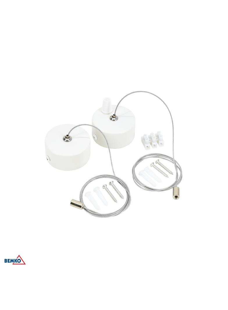 ROZETA SUFITOWA OKRĄGŁA BIAŁA Z LINKĄ 100CM