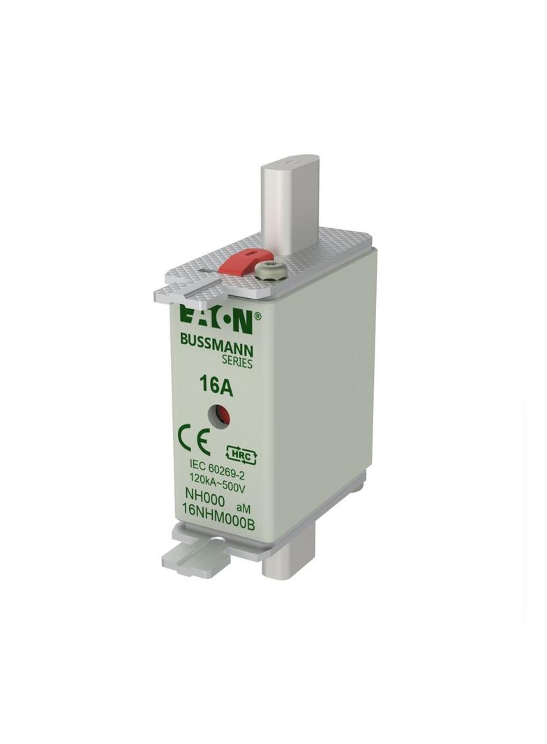 NH FUSE 16AMP 500V aM SIZE 000 Wkładka NH000 16A 500V AM podwójny wskaźnik 16NHM000B EATON