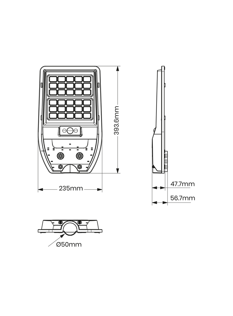 Latarnia Solarna Via 50W 500lm 6000K