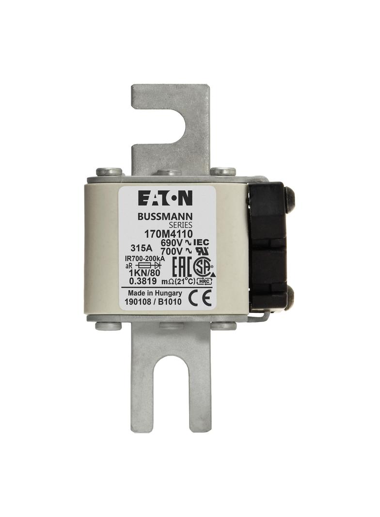 315A 690V 1KN/80 aR INDICATOR FUSE Wkładka szybka 315A AC 690V DIN 1 53x69x108 mm aR DIN 170M4110 EA