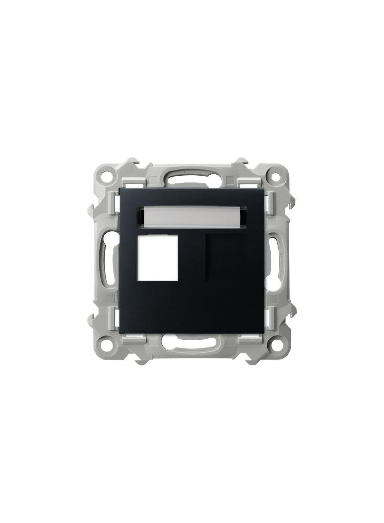 SZAFIR Obudowa gniazda pojedynczego typu Keystone prosta kolor czarny metalik GPK-1Z/p/33 OSPEL