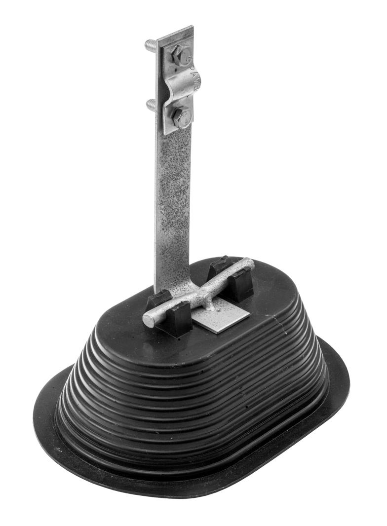 Uchwyt betonowy w tworzywie z nadstawką B = 200 (zacisk przez śrubę) oc.ogniowy