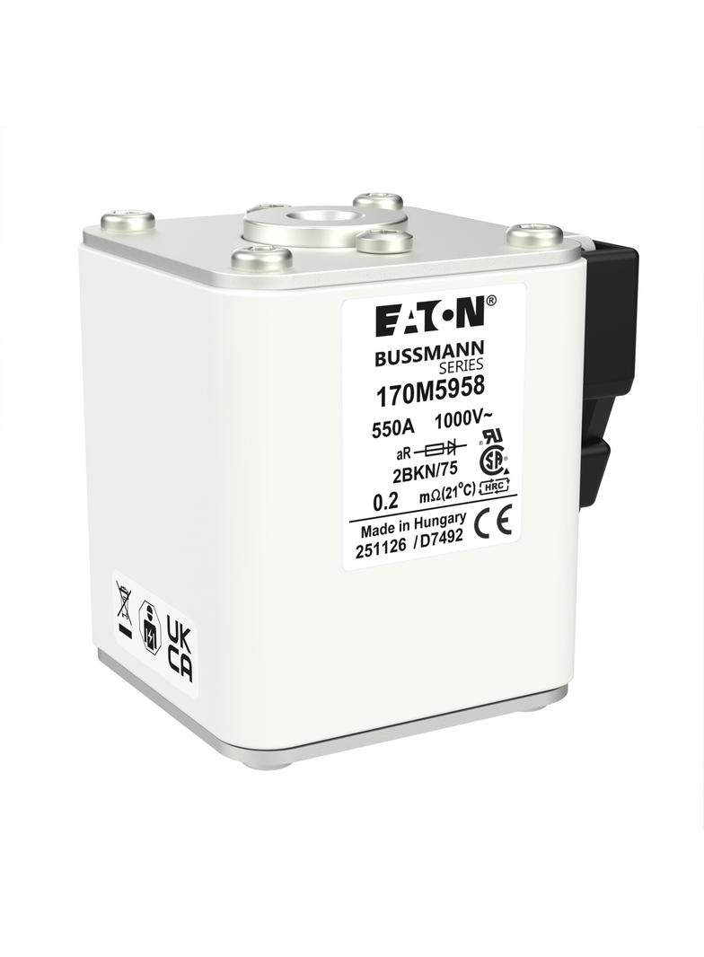 FUSE 550A 1000V 2BKN/75 AR UR Wkładka szybka 550A AC 1000V rozmiar 2 59x77x75 mm aR IEC UL 170M5958
