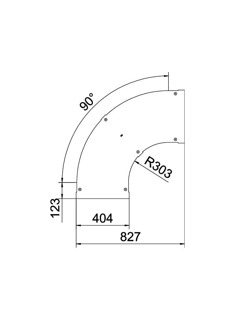 LBD 90 400 R3 FT Pokrywa łuku 90°