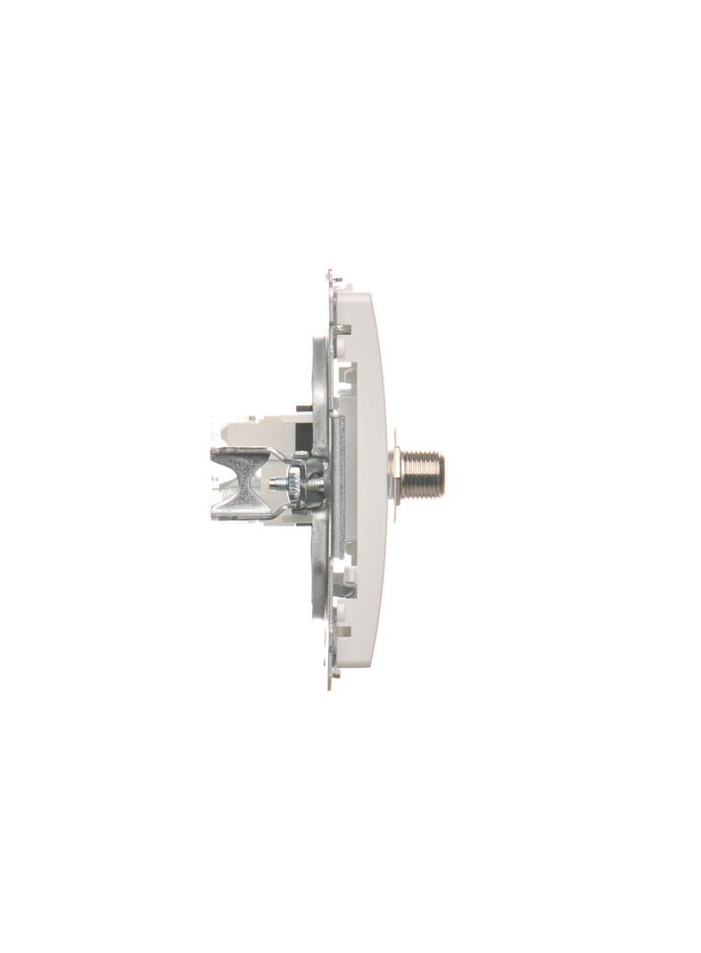 Simon Basic Gniazdo antenowe typu F + RJ45 kat.6 biały BMAFRJ45.01/11 KONTAKT
