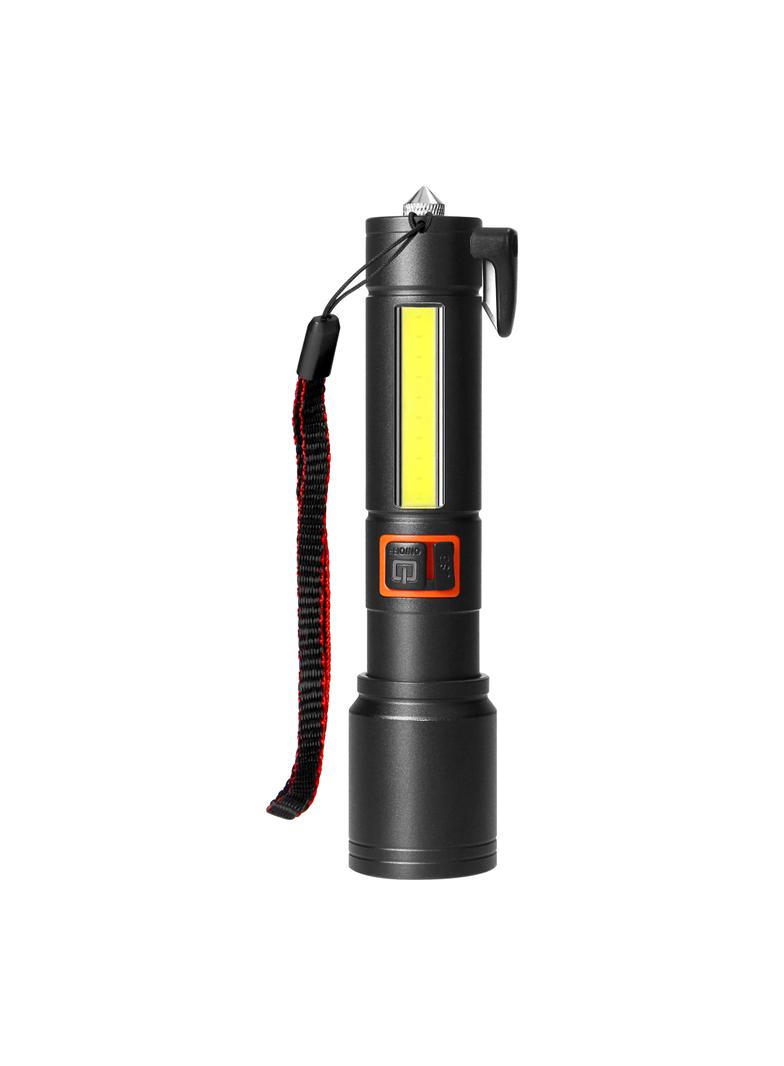 Latarka LED, 270/105lm, 1200mAh, przecinak do pasów, młotek bezpieczeństwa