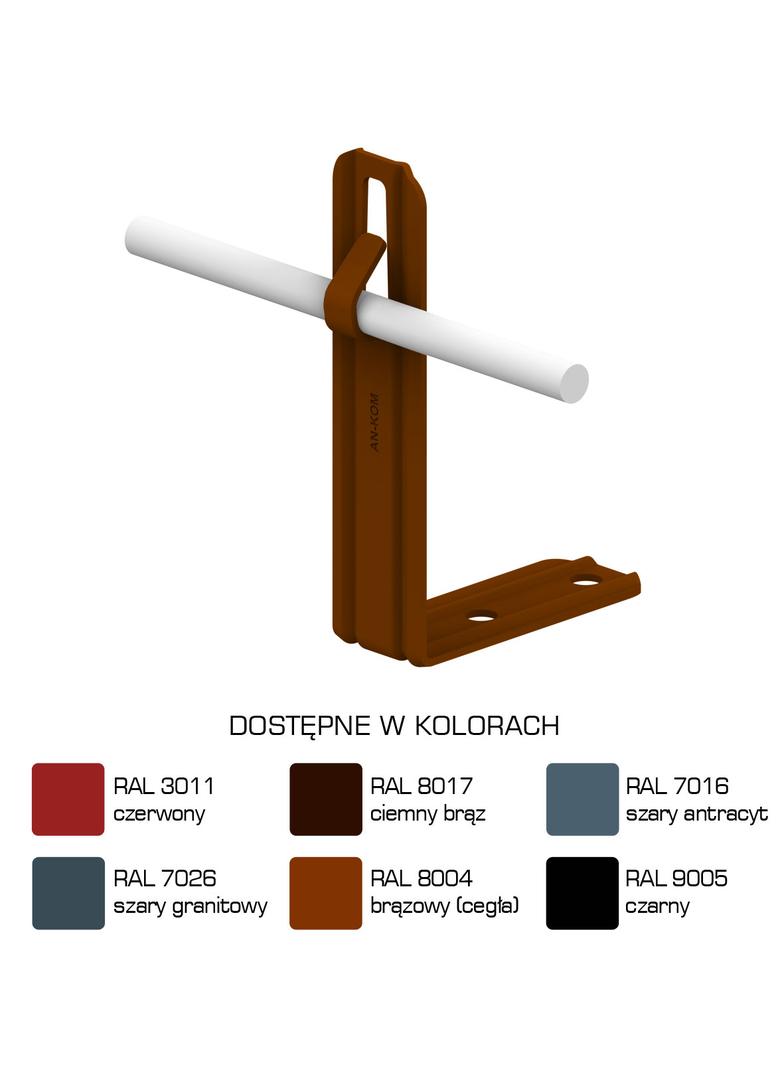 AN-11R/LA/-N Uchwyt kątowy prosty H=10cm Z-zagięcie /LA/