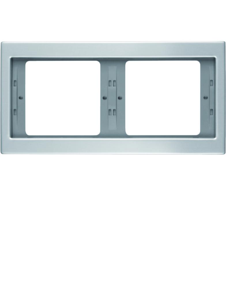 BERKER K.5 Ramka podwójna pozioma aluminium 13637003 HAGER