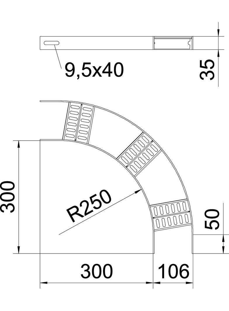 SLZB L 90 100 SG Łuk 90°