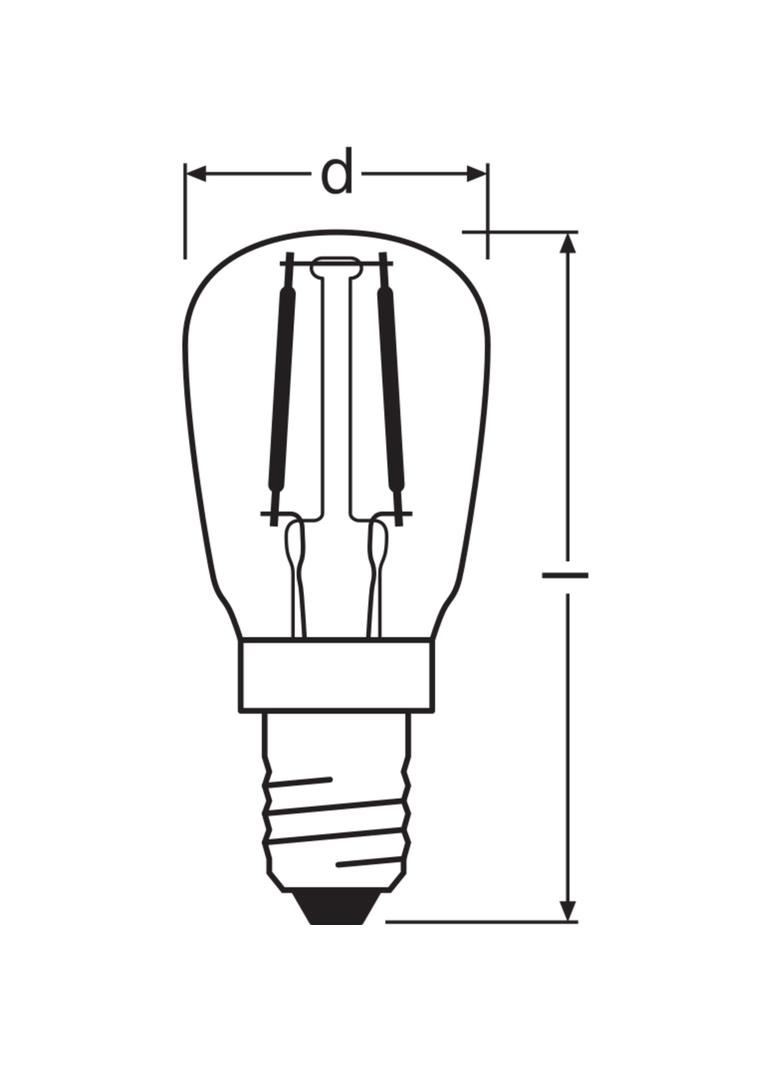 Lampa LED SPECIAL T26 10 CL 2,2W/827 230V Filament szkło przezroczyste E14
