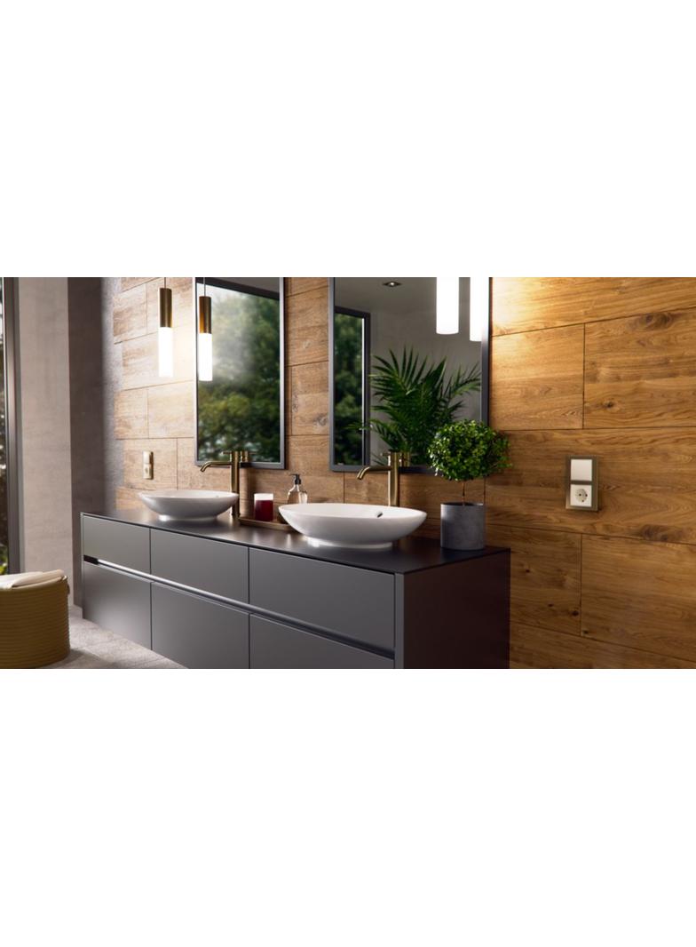 BERKER B.3 Ramka pięciokrotna aluminium/biała 10153904 HAGER