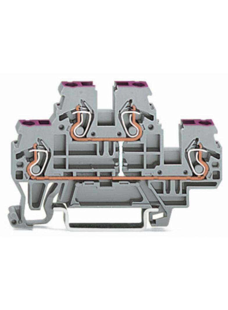 złączka dwupiętrowa N/N 4-przewodowa 2,5 mm2 niebieska