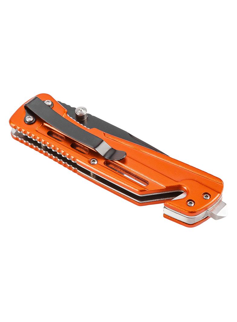 Nóż składany z blokadą, z ostrzem do pasów