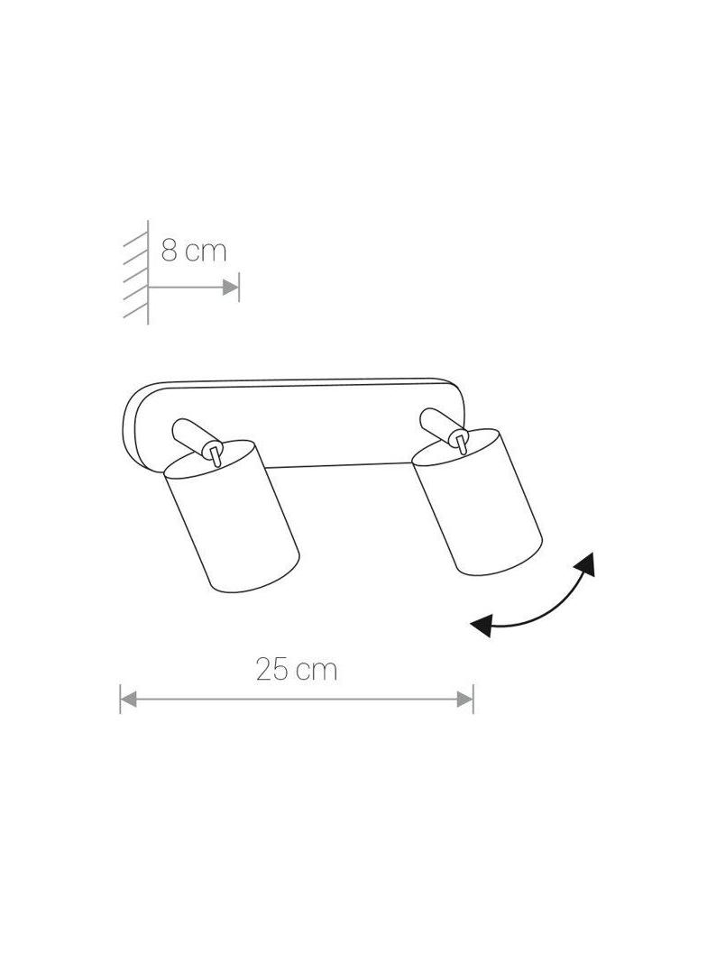 Nowodvorski kinkiet (reflektorki) Eye Spot II 2xGU10 czarno/mosiężny 8817