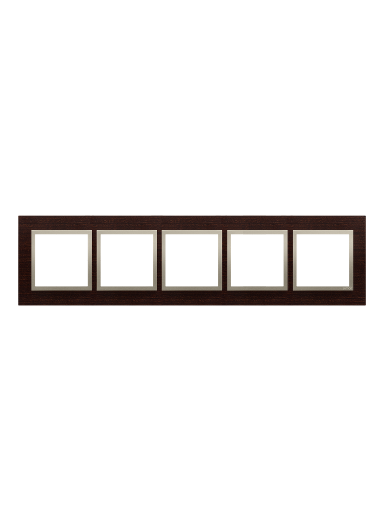 Simon 54 Nature Ramka 5-krotna Nature-Drewno ZŁOTE WENGE IP20/IP44* (*IP44-należy zastosować zestaw uszczelek DUN5) DRN5/85 KONTAKT