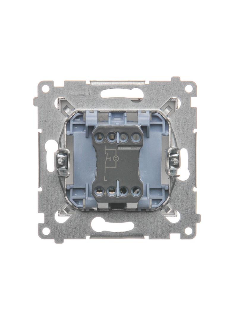 Simon 54 Przycisk pojedynczy zwierny z podświetleniem LED bez piktogramu 16A z. śrub. brąz mat