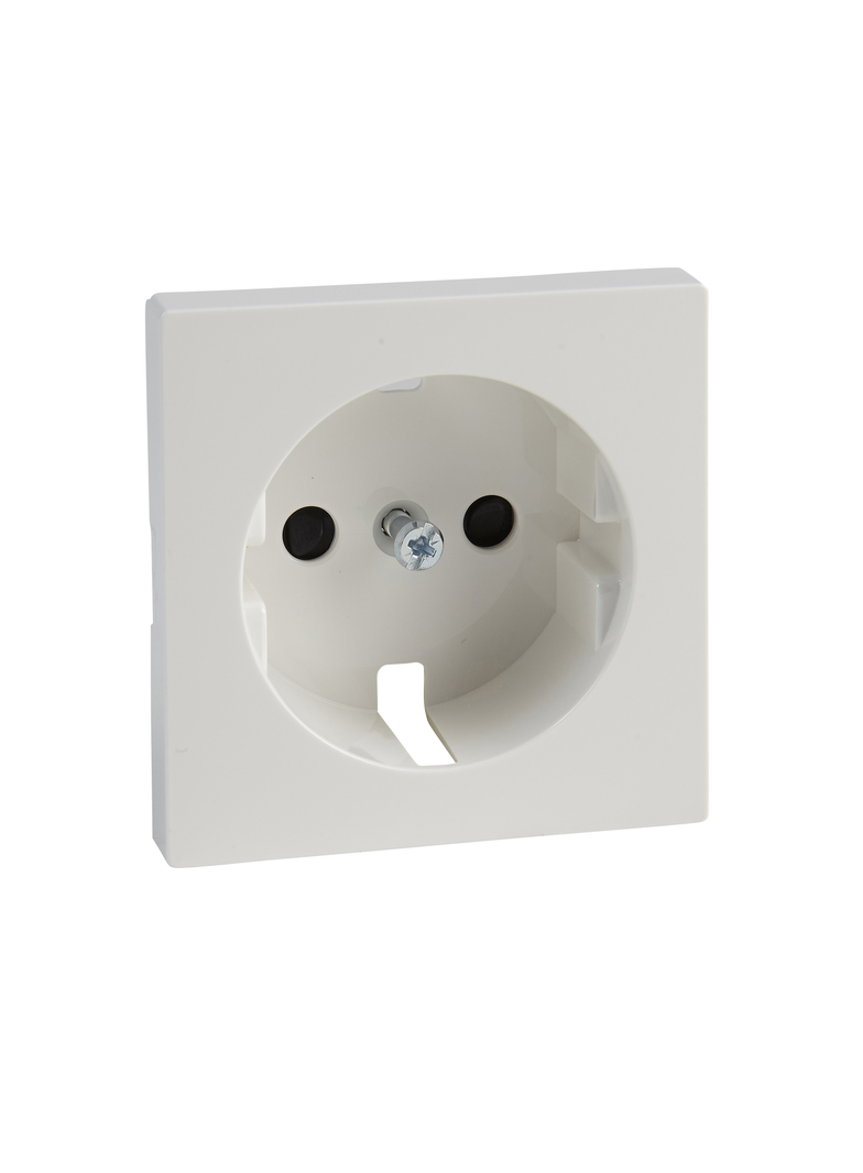 Merten, System M, płytka centralna gniazda schuko, biały polarny
