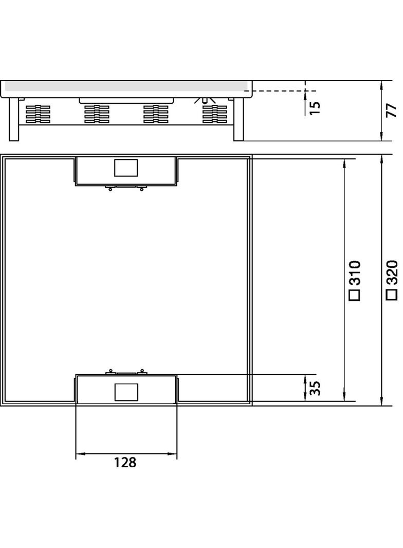tehalit.VE-EE Pokrywa uchylna IP30 5kN EKQ16 320x320 15mm stal nierdzewna