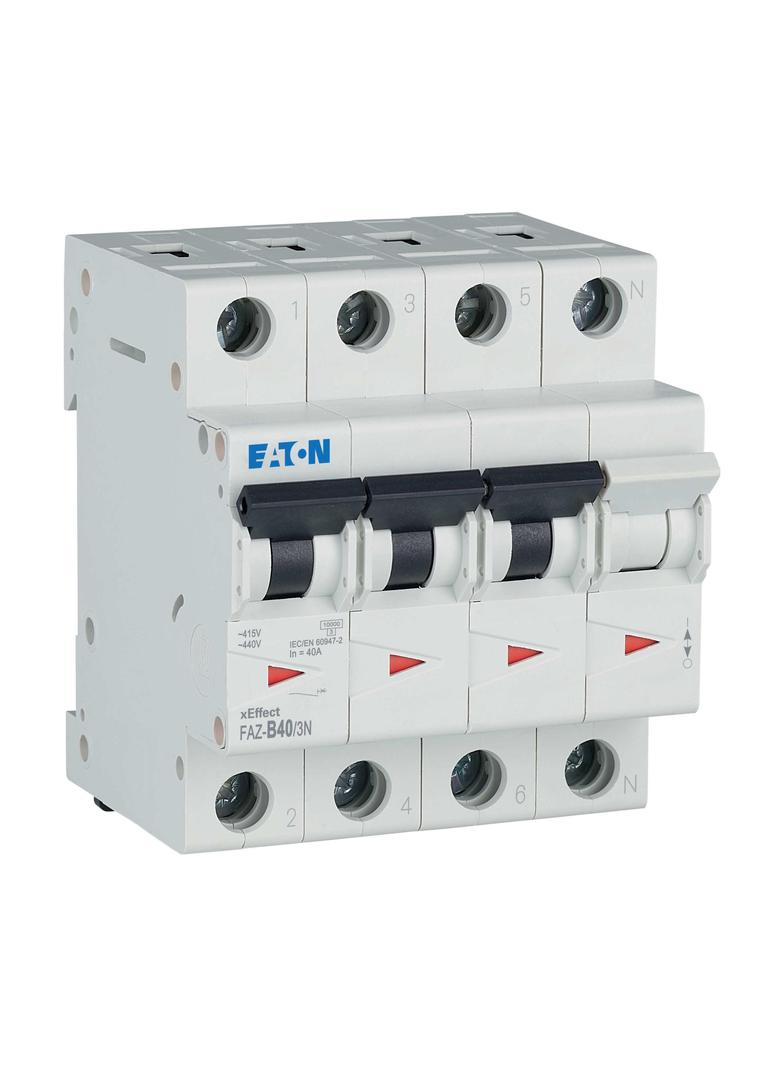 FAZ-B40/3N Wyłącznik nadprądowy 15kA B40A 3P+N 278953 EATON