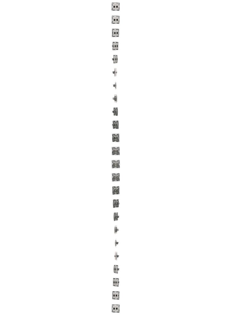 Simon 54 Gniazdo telefoniczne podwójne RJ12 biały