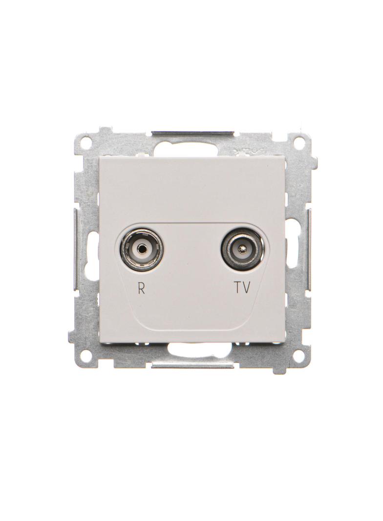 Simon 55 Gniazdo antenowe R-TV końcowe separowane 1x Wejście: 5÷862 MHz Jasnoszary mat