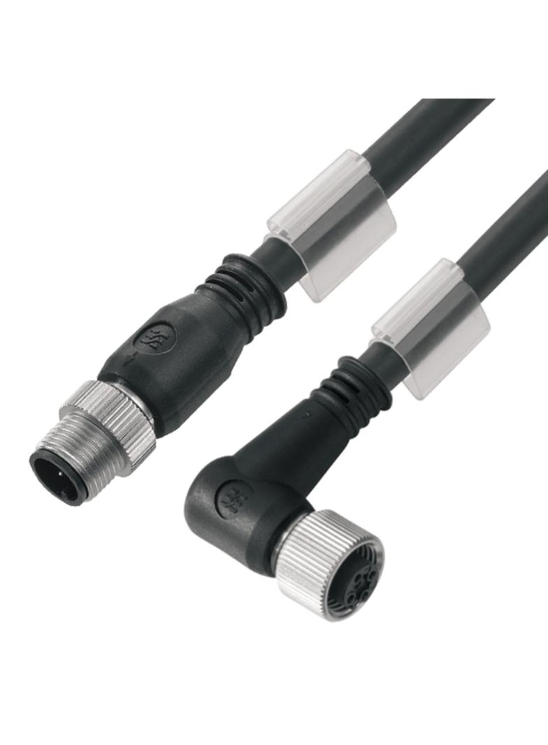 SAIL-M12GM12W-4S1.5U Przewód czujnika-siłownika (zmontowany), Kabel połączeniowy, M12 / M12, Liczba biegunów: 4, Długość kabla: 1.5 m, złącze męskie, proste - złącze żeńsk /1szt. 1059480150 WEIDMÜLLER