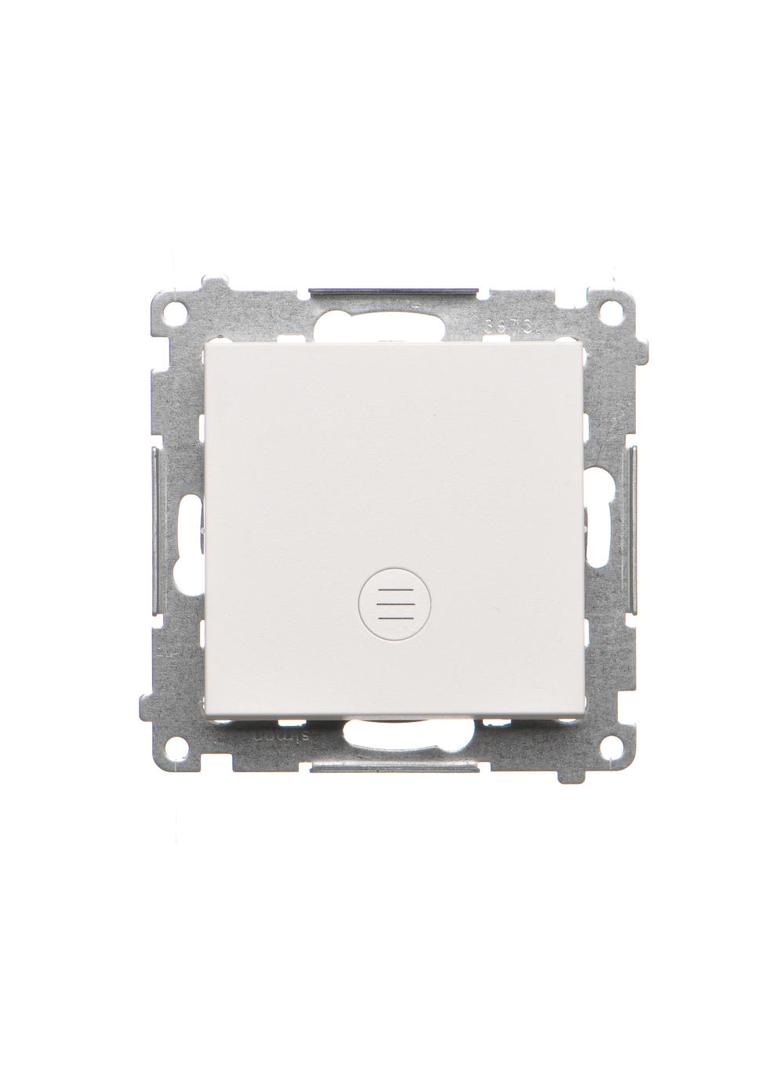 Simon 55 Przycisk zwierny pojedynczy zwierny z podświetleniem LED szybkozłączka Biały mat