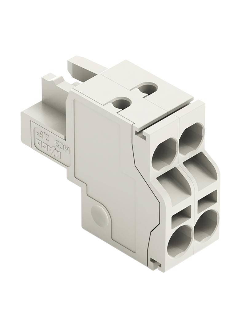 Gniazdo MCS‑MIDI Classic 2‑biegunowe jasnoszare raster 5mm 721‑2102/026‑000 /100szt./ WAGO