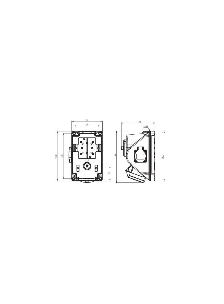 GNIAZDO Z WYŁĄCZNIKIEM COMBO-POL 16A 400V 3P+Z+N, gniazdo 230V, wył. L-O-P 960615411W PCE