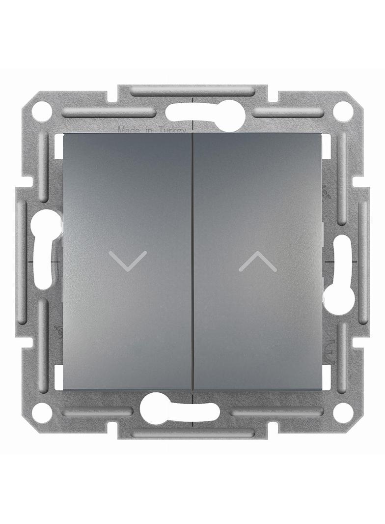 Asfora, przycisk żaluzjowy, bez ramki, zaciski śrubowe, stal