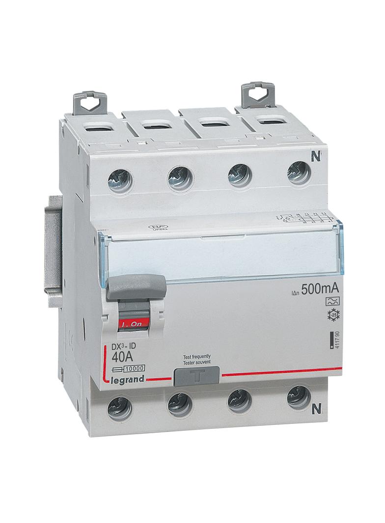 WYŁĄCZNIK RÓŻNICOWOPRĄDOWY P 304 4P 40A 500MA TYP A SERII DX3, Legrand