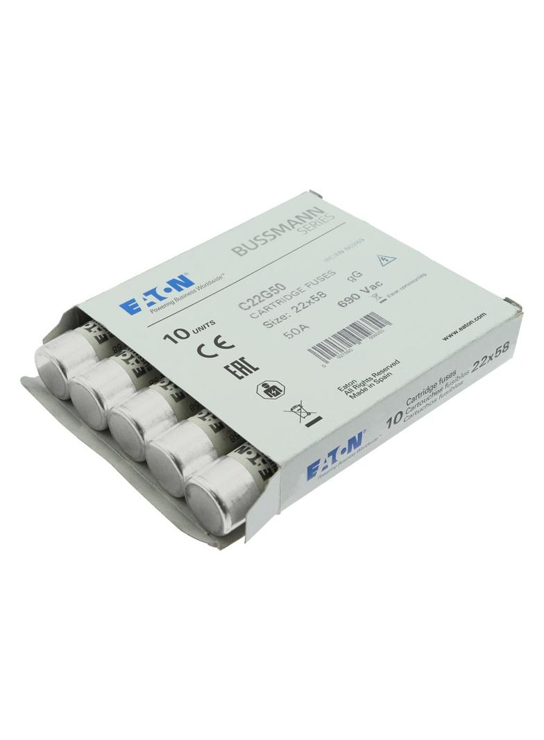 CYLINDRICAL FUSE 22 x 58 50A GG 690V AC Wkładka cylindryczna 22 x 58mm 50A GG 690V AC C22G50 EATON
