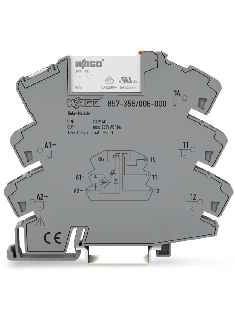 Moduł przekaźnikowy AC 230V szary 857-358/006-000 WAGO