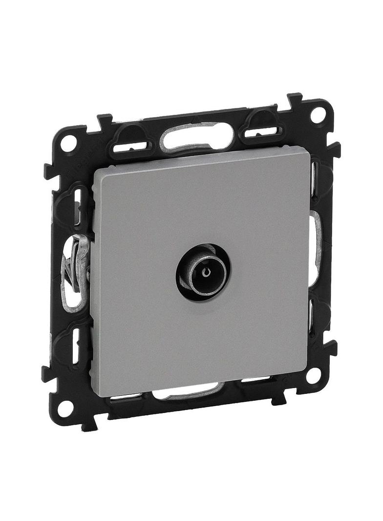 VALENA LIFE GNIAZDO TV ZAKOŃCZENIOWE ALUMINIUM  , Legrand