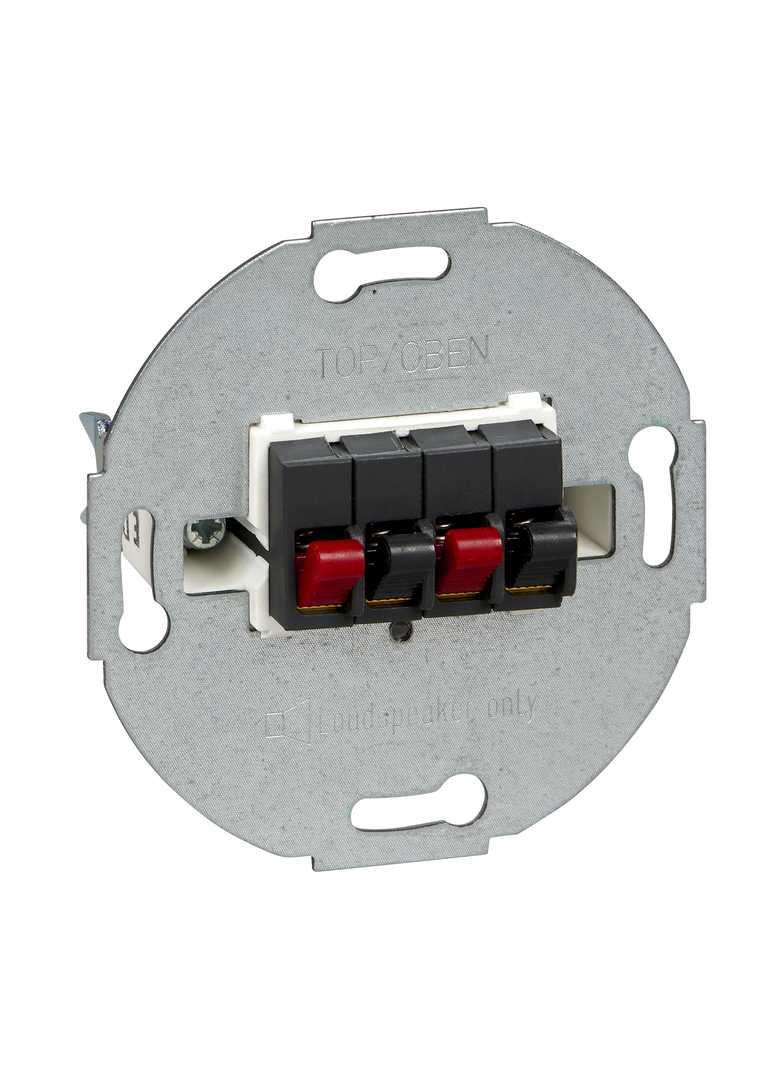 Merten, mechanizm gniazda głośnikowego podwójnego, antracytowy