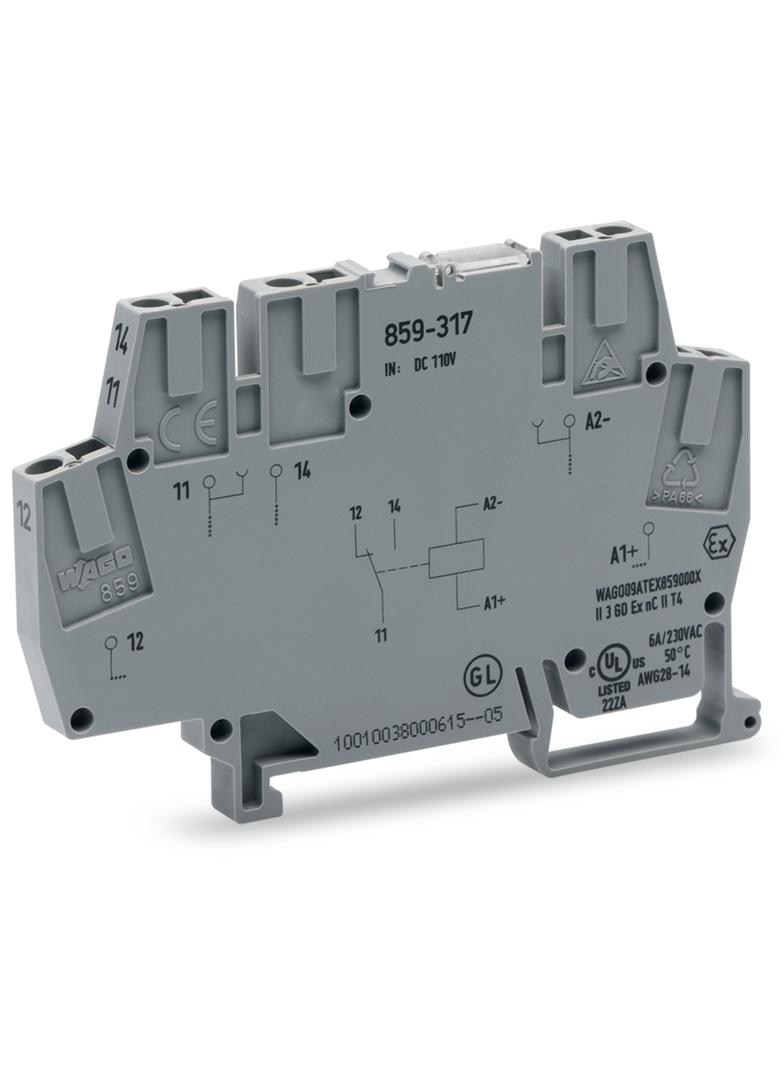 złączka z przekaźnikiem minaturowym 110 V DC 1p /10szt./ WAGO