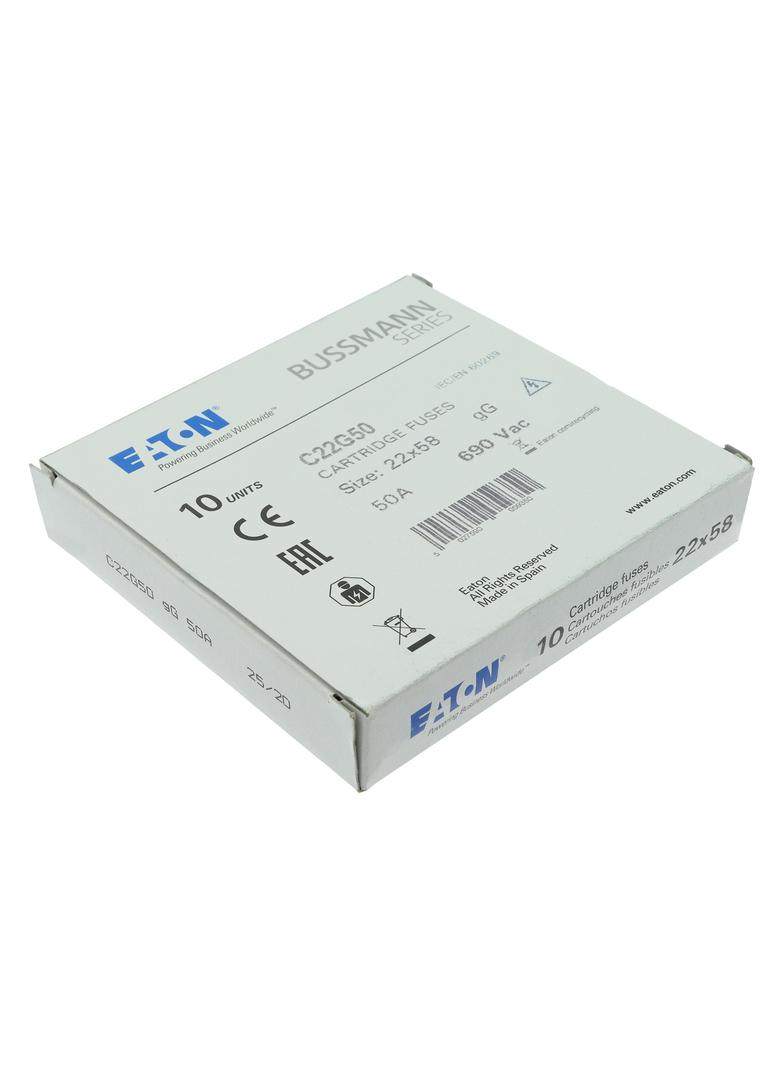 CYLINDRICAL FUSE 22 x 58 50A GG 690V AC Wkładka cylindryczna 22 x 58mm 50A GG 690V AC C22G50 EATON