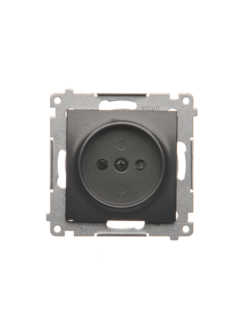 Simon 54 Gniazdo bez uziemienia z przesłonami 16A z. śrub. antracyt
