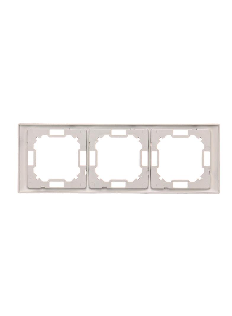 Simon Basic Neos Ramka 3-krotna NEOS – uniwersalna poziom i pion stal inox BMRC3/21 KONTAKT
