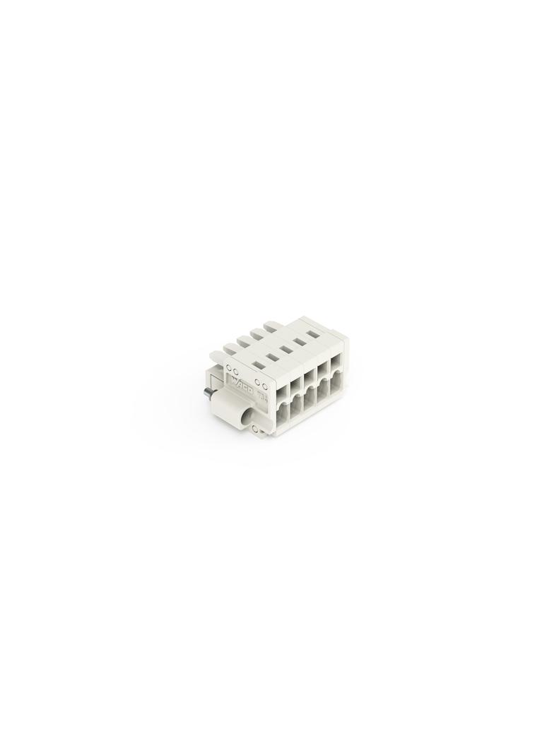 Gniazdo MCS‑MINI Classic 5‑biegunowe jasnoszare raster 3,5mm 734‑105/107‑000 /50szt./ WAGO