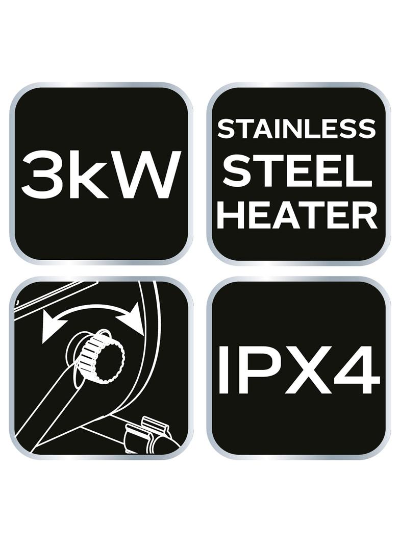 Nagrzewnica elektryczna 3kW przemysł, regulacja ustawienia, IPX4