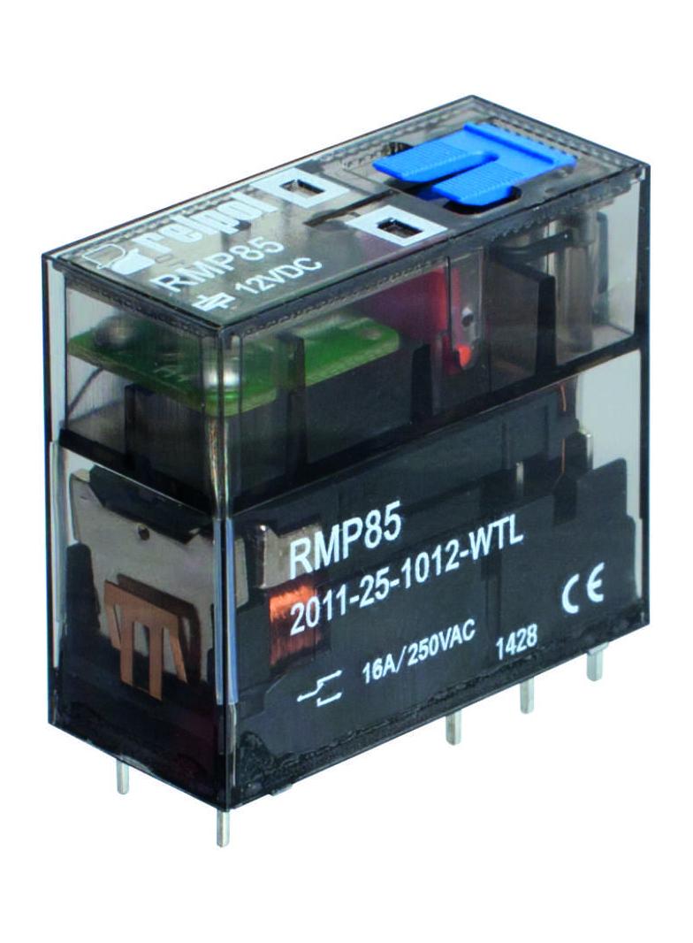 RMP85-2011-25-1012-WT Przekaźnik elektromagnetyczny, miniaturowy, do obwodu drukowanego i gniazda wr