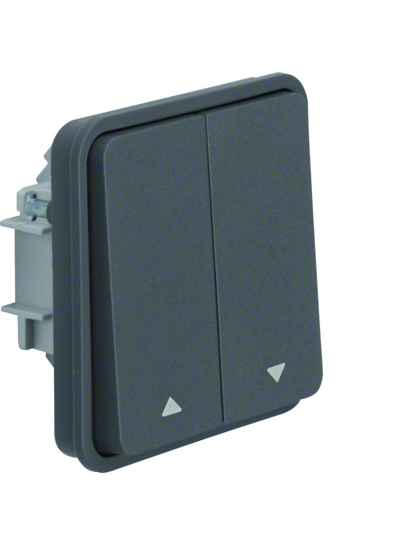 BERKER W.1 Łącznik żaluzjowy z nadrukiem symboli strzałka IP55 szary 30653515 HAGER